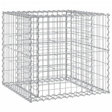 GFDWPUY Solid Pine Wood Garden Bench with Galvanised Steel Gabion Basket Base, Compact Patio Seat for Backyard, Park, and Outdoor Spaces, 2 Benches Set