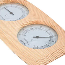 A1DFDFGOQSFG Wooden Sauna Hygrothermograph Thermometer, Hygrometer Sauna Room Accessory (Square)