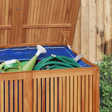 UUGRANDTO Garden Storage Box Brown Solid Acacia Wood Large Outdoor Furniture Storage Boxes