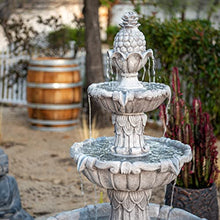 XBrand 3-Tier Outdoor Freestanding Bird Bath Fountain with Pump Gray