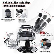 GLOBALWAY Vintage Barber Chair Hydraulic Recline Adjustable Black