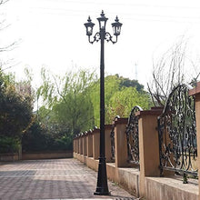 Lights Outdoor 3-Way Victorian Outdoor Garden Patio Path Lighting Post Lamp Lights Villa High Pole Landscape Community Street Light Waterproof Floor Lamp Column Lamp Lantern Lawn Pole Lantern E27 Stad