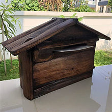 Manual Outdoor Mailbox Gardening Long Wood Villa Mailboxes Wall Outdoor Bar Decoration Mailbox Inbox