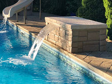 Tomaso 24" ABS Waterfall Cascading Sheer Descent Water Feature Spillway Pool Spa Wall Mount - Tan Plastic (24")