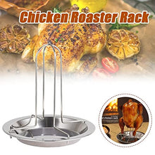 Portable Barbecue Grilling Baking Cooking Pans Non-Stick Chicken Roaster Rack with Bowl BBQ Accessories Tools