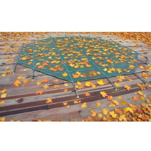 CHZDPP Winter Pool Protective Cover for Prevent Leaf & Debris, Household Round Pool Covers for In-Ground, Tear-Proof Thicken Mesh with Installation Hardware(33ft/1006cm)