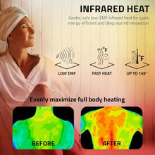3 Person Infrared Heater Indoor Sauna with Red Light Therapy, Chromotherapy