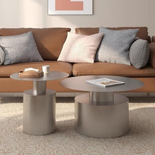Chicken Couch End Table Stainless Steel Combination Coffee Table Creative Simple Style Sofa Side Table Round Home Small Apartment Coffee Table Corner Tables for Living Room(Large)