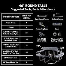 Coated Outdoor Furniture Heavy-Duty Portable Outdoor Picnic Table with Umbrella Hole, Expanded Metal Commercial-Grade Patio Dining Furniture Made in America (46" Round Top, Textured Green)