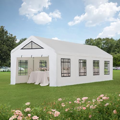 Sunjoy 12x30 ft Party Wedding Tent Heavy Duty Gazebo White