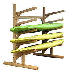 Log Kayak Rack 5 Place 1 Sided SUP Unfinished
