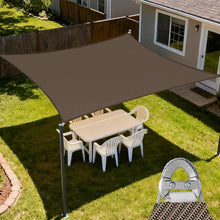 E&K Sunrise 20' x 26' Sun Shade Sail Rectangle Canopy Shade Cover with A Ring Steel Cable Wire UV Block for Pergola Patio Backyard Garden Deck Outdoor (Brown)