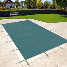 HDYZJQ Pool Cover Winter Above Ground, Rectangle Green Swimming Pool Tarp/Heavy Duty Safety Mesh, Extra Large, Waterproof with Anchor and Springs(Square,Dia 9m(29.5ft))
