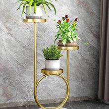 TBLOTYD 3 Tier Plant Stand Tall Metal Potted Holder Rack, Indoor Outdoor Multiple Flower Pot Shelf Rustproof Iron Garden Container for Garden Patio Living Room Corner B