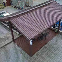 Elitix Awning Gazebo Roofing Brown Panel 6 8 Pcs, Insulated Cladding Panel Inside Foam/Top Cover Replacement, Balcony Cover Roof Deck Windproof(8 Pack,L1.5m/58.9inch/4.9ft)