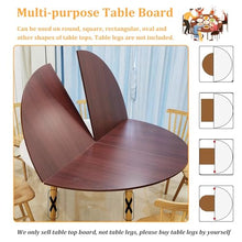 NehQrynvx Portable Round Poker Table Top Foldable, 1/4 Fold Solid Wood Board, Commercial Home Temporary Dining Table Extender, Multi-Scene for Gatherings/Gardens, Easy Storage(White,Dia 55 inch)