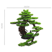 QWERAXZG Pine Bonsai Sales Office Hotel Landscape Green Plant Fake Tree Landscaping Pieces