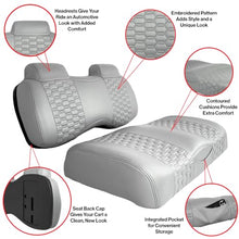 MADJAX Golf Cart Front Seat Cushion Assembly | Compatible with EZGO TXT and RXV Models (Ranch)