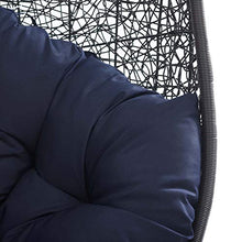 Modway EEI-739-NAV-SET Encase Swing Outdoor Patio Lounge Chair, With Stand, Navy