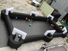 Generic Giant Inflatable Soccer Pool Table Football Pitch Billiards Game Black+White