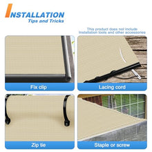 TANG Sun Shade Cloth for Garden 12'x80' Shade Fabric Roll Beige HDPE Mesh Shading Pergola Cover Replacement Canopy, 95% Blockage Sunshades for Outdoor Patio Backyard Plant