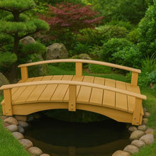 Keystone Amish Co. Pressure Treated Pine Japanese Garden Bridge, 3' x 12', Redwood Stain