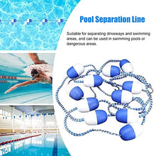HDYZJQ Indoor Outdoor Swimming Pool Safety Rope, Deep Shallow End Divider Line with 2 Pre-Assembled Stainless Hooks and Buoy Ball, Wave-Proof Pool Floating Rope(11m/36ft)
