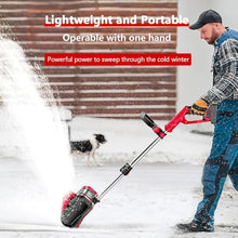 Cordless Snow Blower, Adjustable Direction Snowplow with 2 X Li-ion Battery, 20V Battery, Electric Snow Shovel for Driveway for Patio, Playground, Farm