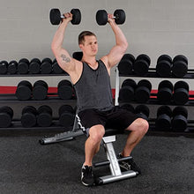 Body-Solid Commercial Round Head Rubber Dumbbell Set (SDPS900)