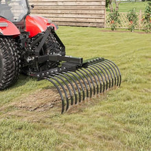 LALFPET Heavy Duty 50 Inch Tow-Behind Dethatcher Rake for Tractor - 3-Point Hitch Attachment - 18 Steel Tines - Ideal for Lawn, Garden, Farm, and Grass Maintenance - Size: 50 Inch