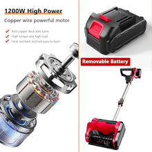 RKUVPAE 20V 4.0Ah Cordless Snow Blower for Driveway,12.6" Clearing Path, 26' Throwing Distance,Electric Snow Shovel for Driveway,with Adjustable Handle, for Patio, Playground, Farm