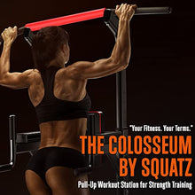 SQUATZ Pull-Up Workout Station with Bench Black