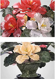 LSHAOBO Simulation Tree Artificial Bonsai Tree Fake Plant Decoration Jade Peony Bonsai New Chinese Zen Bonsai Home Office Decoration