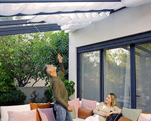 Palram Canopia Stockholm Patio Cover Roof Blinds 11 Ft. x 24 Ft. White