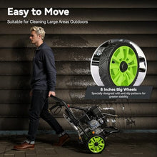 Professional 4000PSI Gas Pressure Washer, 4GPM 212CC 7.0 HP 8" Wheels Commercial Gas Power Washer with 1L Foam Bottle 5 Nozzles 25FT Hose for Home Car Fence Driveway (EPA/CARB/ETL Compliant), Green