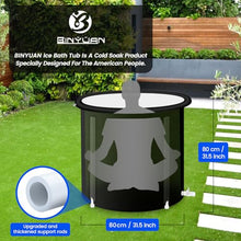 Ice Bath Tub: Cold Plunge Tub with Cover 106 Gallons, Cold Water Plunge for Athletes Recovery, Black