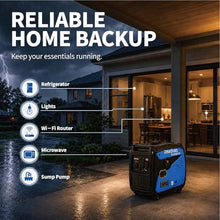 RINADURS 6000W Peak Portable Inverter Generator, Gas Powered Electric Start Generator with CO Sensor for Home Backup, Emergency Power, Food Truck, Jobsite and Outdoor Use