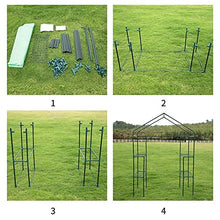 Outdoor Portable Greenhouse Mini Walk-in 4 Shelves Flower Rack Garden Patio Plant Cover with Frame