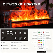 3D Water Vapor Atomizing Electric Fireplace - Multiple Flame Colors, 5-Speed Adjustment, One-Button Water Filling & Drainage, Low Noise 50cm Flame Color