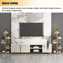 ZOCWJK Plant stand4 Tier Plant Stand Floor Standing 7 Flower Pots Metal Plant Storage Holder for Living Room Garden Corner Space Saving,Gold