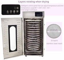 TECHTONGDA Commercial 16-Layer Food Dehydrator Rotary Dryer Stainless Steel