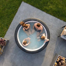 Wave Tahoe Eco-Foam Hot Tub | Round Energy-Efficient Outdoor Spa with 90 Bubble Jets, Built-in Heater, WiFi App Control and Insulated Cover | Graphite Gray | 6 Person | EnergySave Bundle