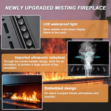 pedenencelia Upgraded 3D Water Vapor Fireplace with Humidifier Flame, Recessed Electric Fireplace with Water Connection Direct, Vapor Fireplace with Touch/Remote Control Timer Great Décor 80cm