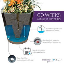 Crescent Garden Dot TruDrop Indoor/Outdoor Planter, Self-Watering Plant Pot, 26 Inches, (Caviar Black)