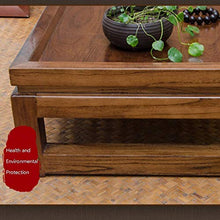 MVUYO Chinese Solid Wood Small Table, Bay Window Kung Fu Small Tea Table Nail-Free Design Rounded Corners, Suitable for Bay Window Balcony Living Room
