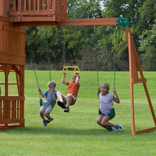 Backyard Discovery Skyfort II Cedar Wood Swing Set Brown