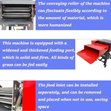 Banfluxion 220V 6-Blade Hay Cutter Pulverizer Grass Crusher Red