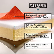 METADRI Casual Cushion (TM) Deep Seat Patio Cushion, Reticulated Foam Dries 50% Faster, Sunbrella Fade & Water Resistant 26" W x 30" D, 4" Thick, Cast Pumice