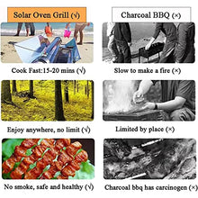 Solar Oven BBQ Cooker, Compact 4.5L Portable Camp Stove for Outdoor Travel Camping and Family Gatherings