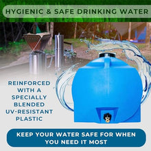 WaterPrepared 3 Pack Portable Water Tank 35 Gallon Blue
